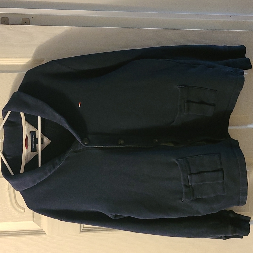 Blue Tommy Hilfiger button up Cardigan